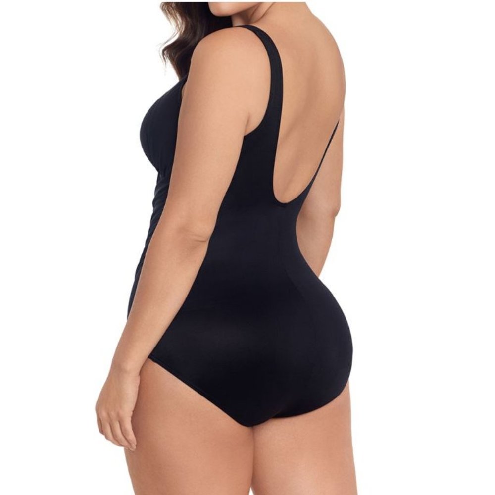 Nwot Miraclesuit Plus Solid Oceanus One Piece Swi… - image 4